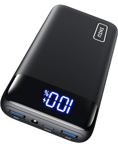 INIU Power Bank, 22,5W Powerbank klein Aber stark 20000mAh (USB C Input&Output), 3A USB C PD3.0 QC4.0 Powerbank with LED Display, kompatibel mit iPhone 15 14 13 12 Pro Max Samsung S21 S20 iPad Huawei
