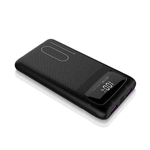 Power Bank 10000mAh USB C High-Speed 22.5W 3A Ausgang Tragbares Schnellladen PD3.0 und QC4.0 Akku Pack für iPhone Samsung Oppo One Plus Xiaomi iPad usw (Schwarz-1)