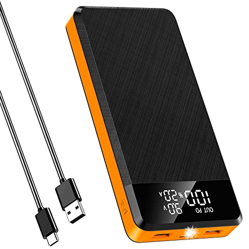 Power Bank 30000mAh 25W PD3.0 Schnelles Aufladen Externer Akku, Powerbank USB C Tragbare Geräte mit 3 Eingängen & 3 Ausgängen, LED Display, Taschenlampe, Kompatibel mit Smartphone Tablet und Mehr