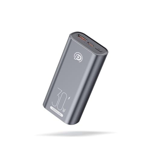 Powerbank USB C PD 30W 10000mAh Power Bank Schnellladung Externer Akku Tragbares Ladegerät für Handy, iPhone, Tablet, Samsung Galaxy, Huawei und Mehr-Schwarz