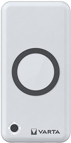 VARTA 2 in 1 Power Bank und Wireless Charger, kabelloses Ladegerät, Powerbank 20000mAh, LED Ladestandanzeige, lädt bis zu 4 Geräte gleichzeitig, inkl. USB C Ladekabel